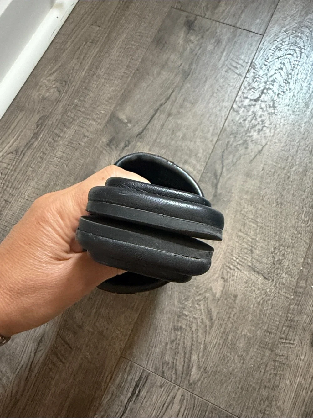 Tory Burch Black Slide Sandals with Gold Logo